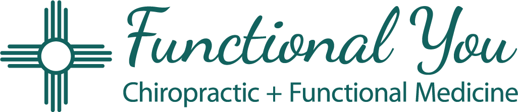 Functional You Chiropractic + Functional Medicine Logo with Zia sun symbol